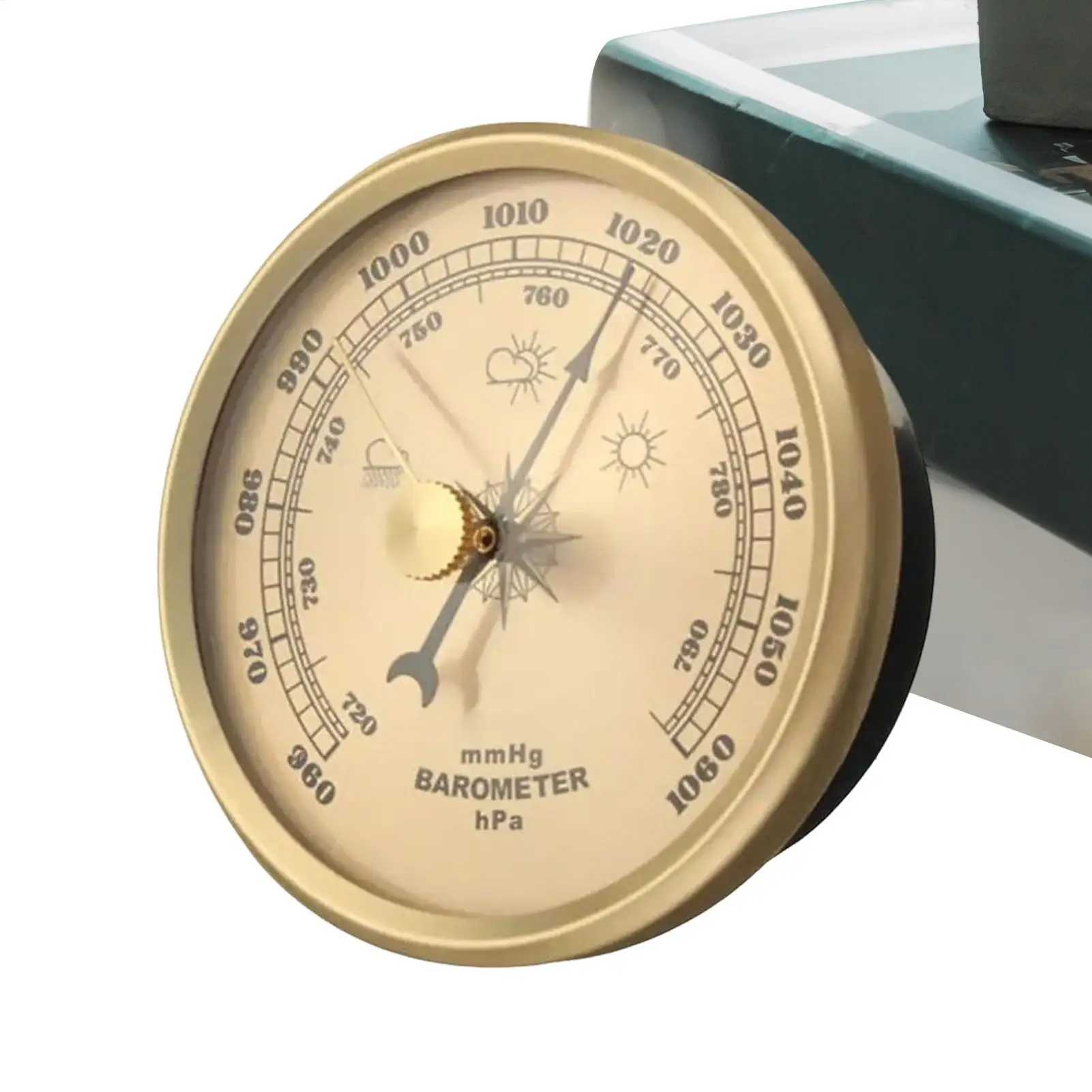 Aluminum Alloy Barometer Thermometer Hygrometer Gauge Tester Temperature Humidity Meter Precision Mechanical Home Office - view 2