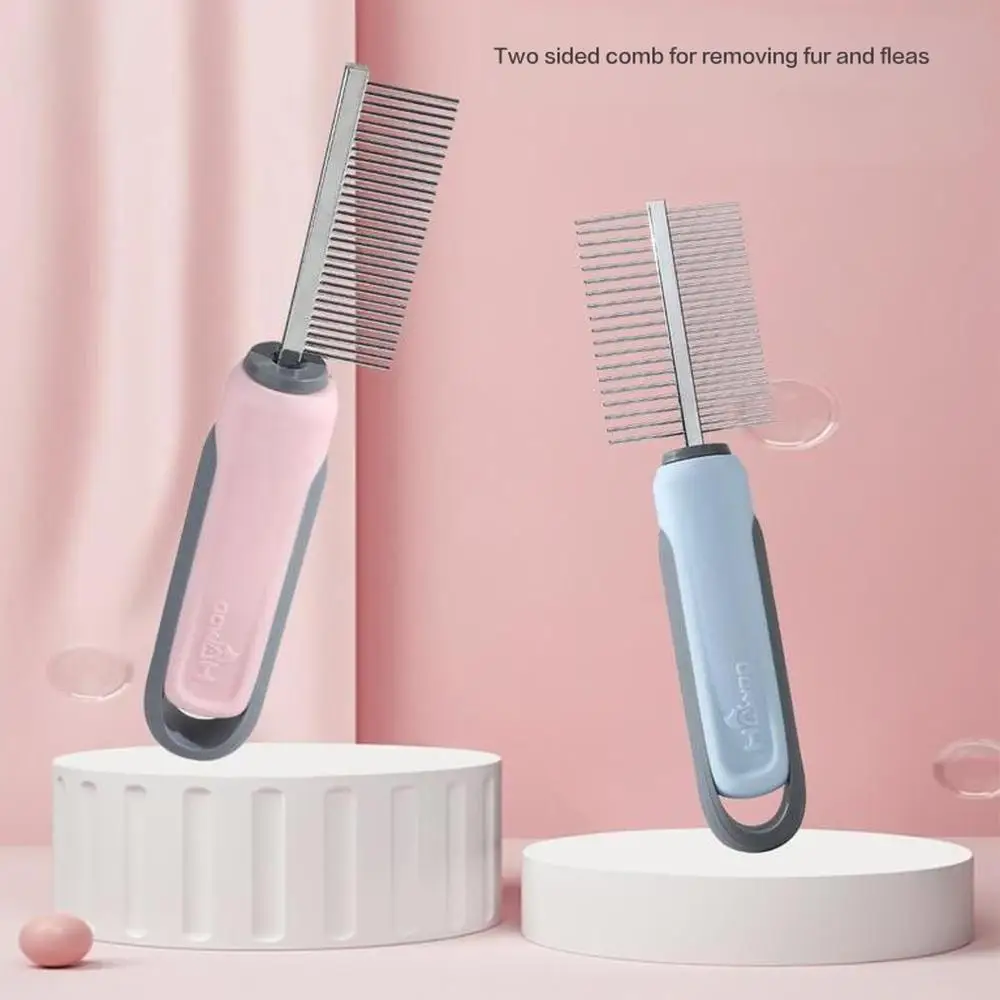 

Pet grooming brush cat hair removal cleaning brush hair removal flea removal double-sided brush pet cleaning supplies in stocks