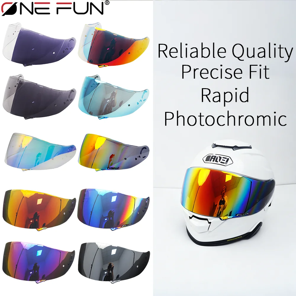 Photochromic Motorcycle Shield Lens, for SHOEI GT-AIR1 2 NEOTEC1 CNS-1 Sun Visor Scratch-Resistant, Quick Installation