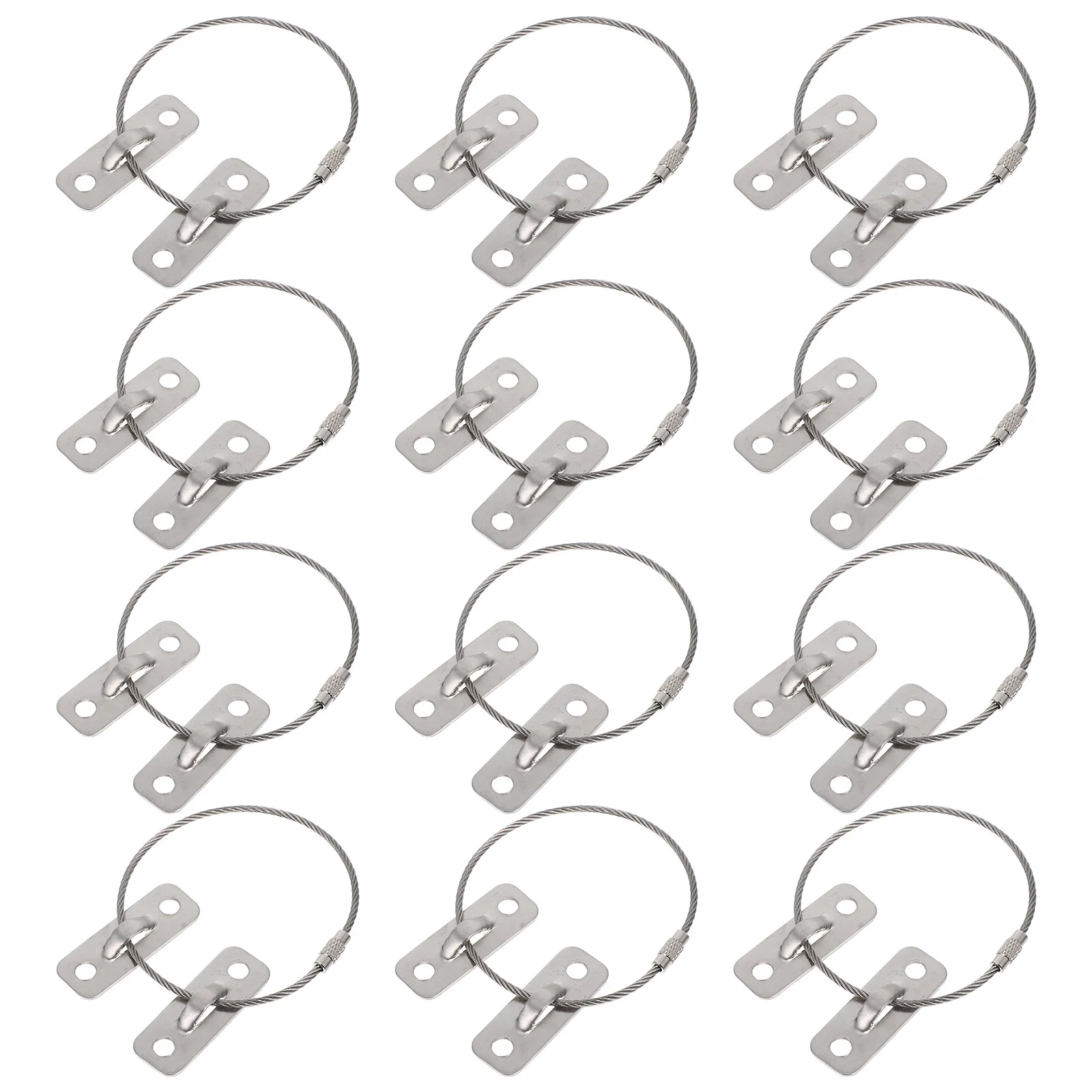 12 Set Furniture Buckle Wall Anchor Drawer Latch Safety Cabinet Baby Proofing Windproof Accessories Bookshelf Adhesive