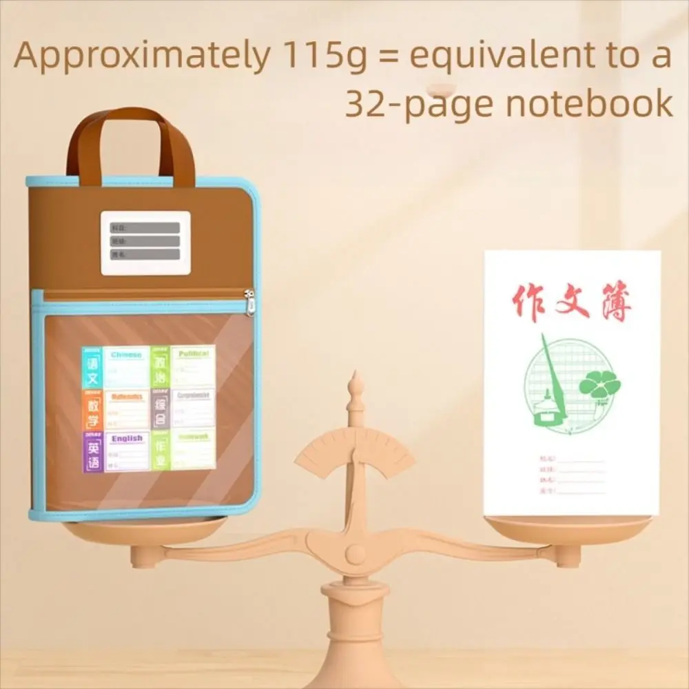 

L-shaped A4 File Bag Large Opening Large Capacity Stationery Storage Bag Mesh Transparent File Organizer School Supplies