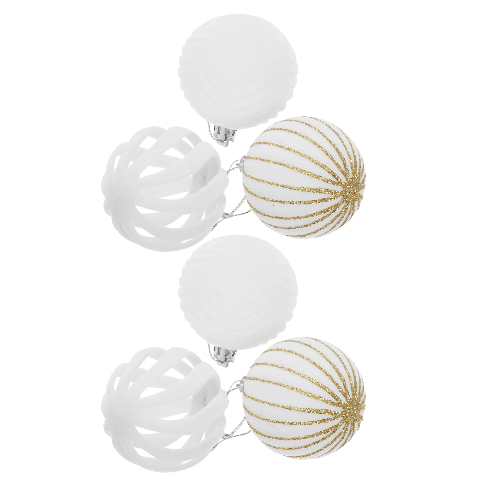

6 Pcs Inflatable Flocking Ball Decorations Clear Baubles to Fill Ornaments Balls