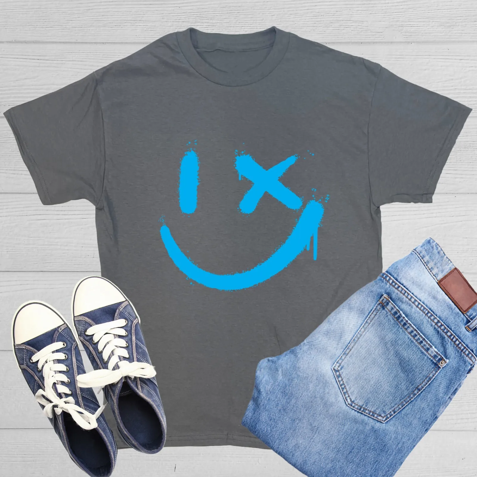 Футболка с рисунком Smile Wink и саркастическим юмором, подарок для мужчин, новинка, забавная футболка