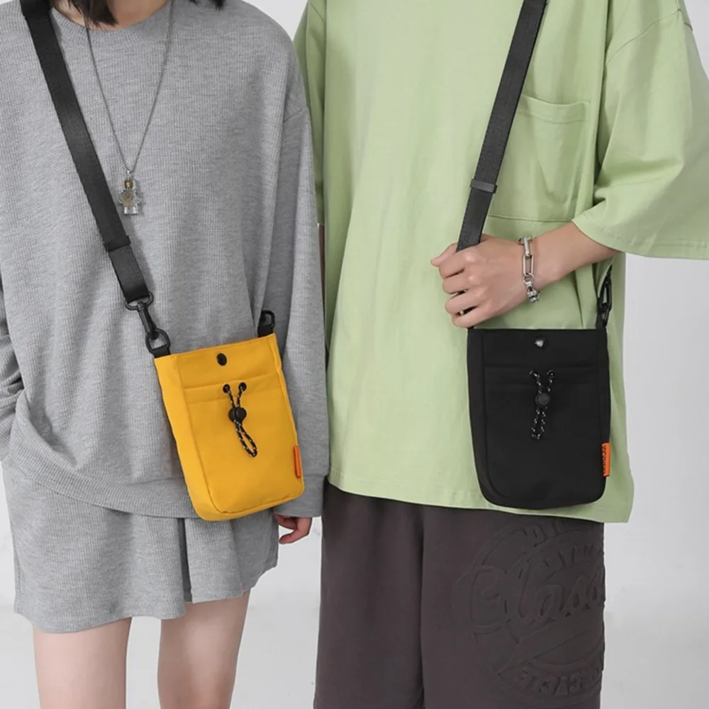 

Casual Crossbody Phone Pouch Multifunctional Handheld Nylon Shoulder Bag Korean Style Street Style Men Square Bag Business