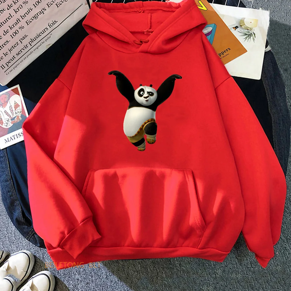 Panda KungFuPanda Hoodie Anime Print Casual Hooded Moletom for Autumn/Winter Fashion Comfortable Clothing Fleece Unisex Hoody