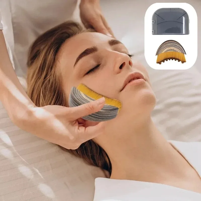 

Лимфодренажная контурная щетка для лица, для моделирования подбородка и овала лица, массажер для дренажа лица, эргономичный дизайн для точной приталенной по коже формы.