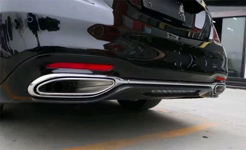 لمرسيدس بنز W222 S450L 2017 2018 2019 2020 2021 ReaI ألياف الكربون الوفير الخلفي الشفة المفسد عدة