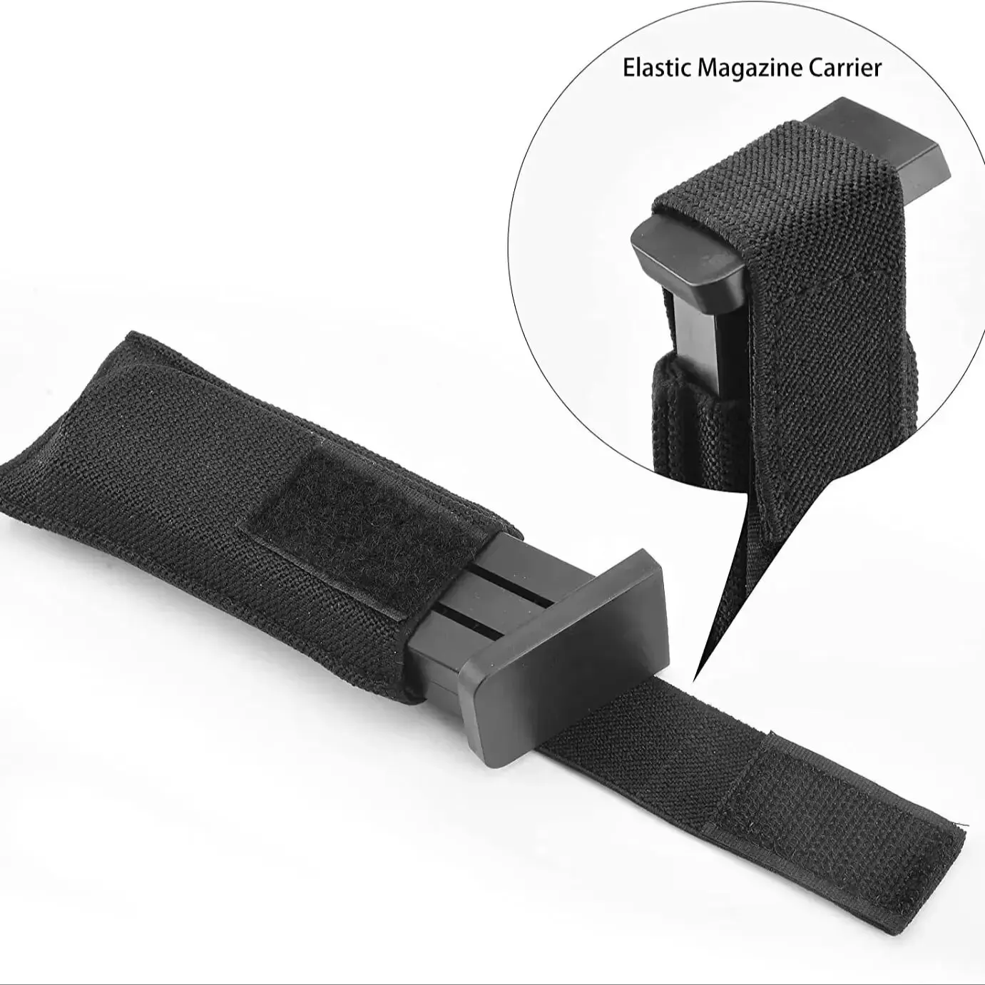 حقيبة ذخيرة مسدس مع خطاف أمان وحلقة ، حامل مخفي ، مسدس فردي إضافي ، حقيبة أفقية ، 9 * #5