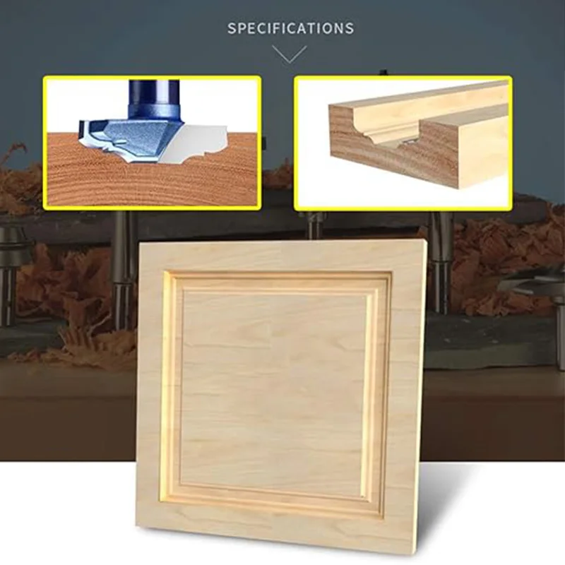 HUHAO Cutter Professional 1/2 Shank Woodworking Door Frame Lace Door Frame Router Bit Milling Cutter Wood Carving Tools