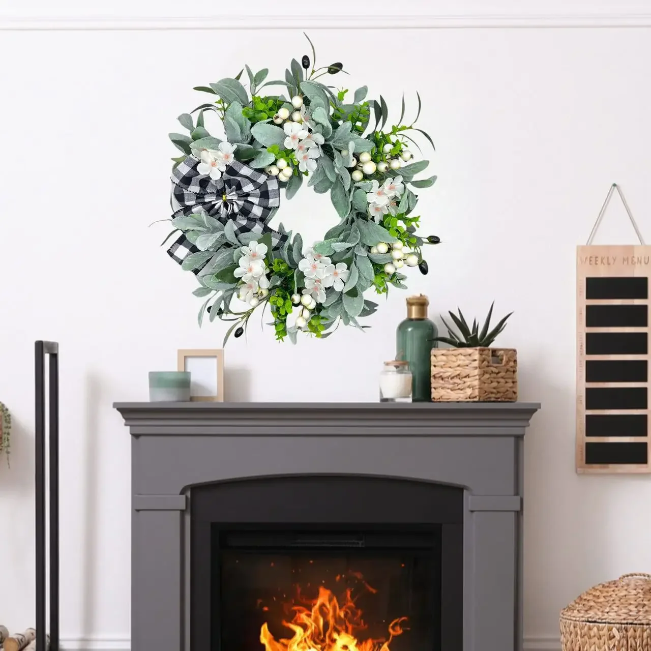 

2025 горячий весенне-летний венок с кроличьими ушками, имитация листьев с кроличьими ушками, украшение для дома, подвесной венок на дверь