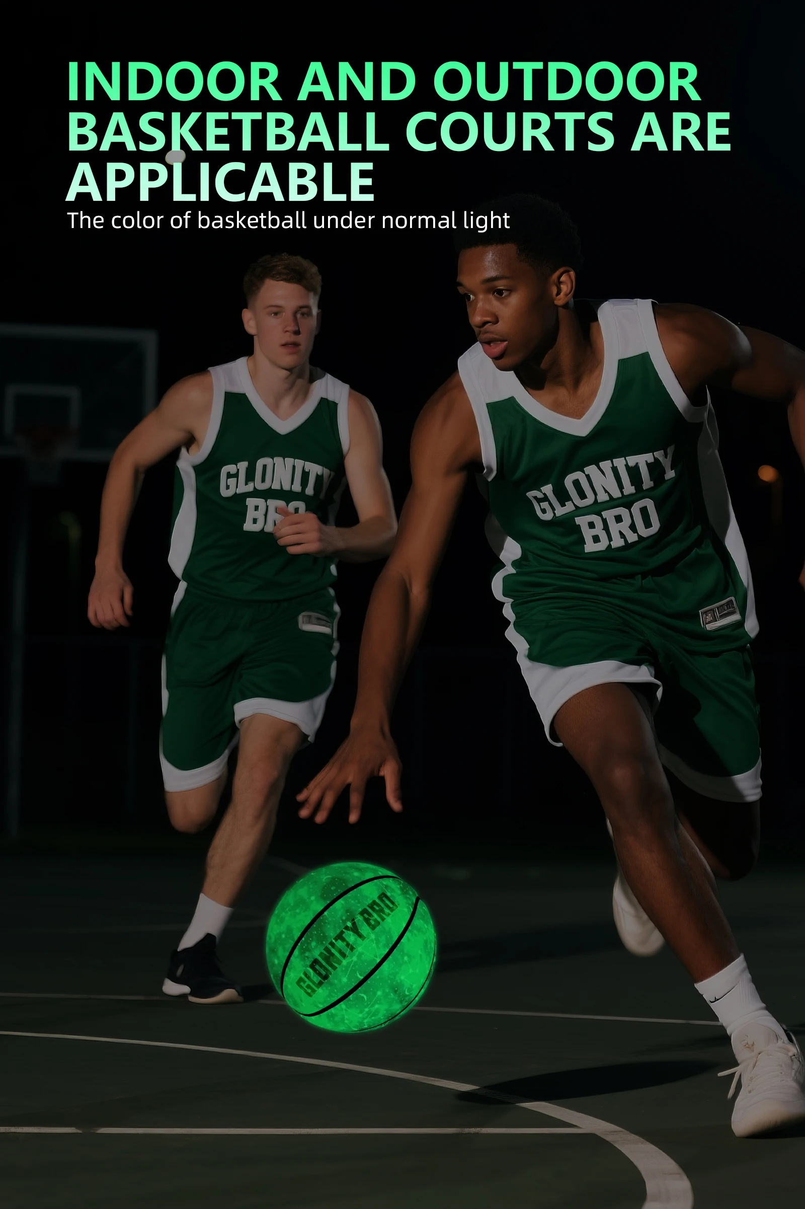 Leuchtender Basketball Offizielle Größe 5/6/7 Erwachsene Jugendliche Composite PU Basketball Langlebig für Innen und Außen Straßenball Hohe Qualität – Detail 7
