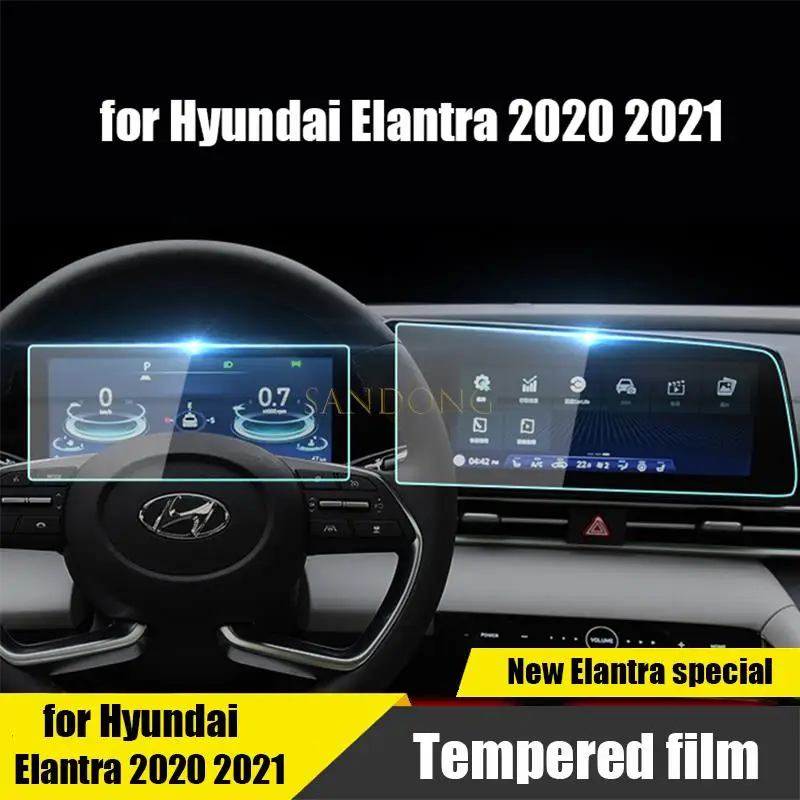 New car instrument navigation GPS protection tempered film interior Hyundai Elantra Avante CN7 2020 2021