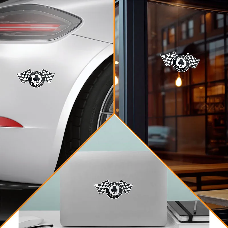 1 قطعة ملصق علم متقلب رائع من Ace Cafe London ، ملصق فريد للسيارة ، دفتر ، إضافة لمسة من نمط السباق إلى ملحقاتك #4