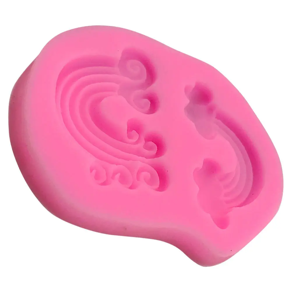 Silicone Rainbow Cloud Mold Soft Flexible DIY Silicone Fondant Chocolate Candy Soap Baking Mold Multi-Functional Tool