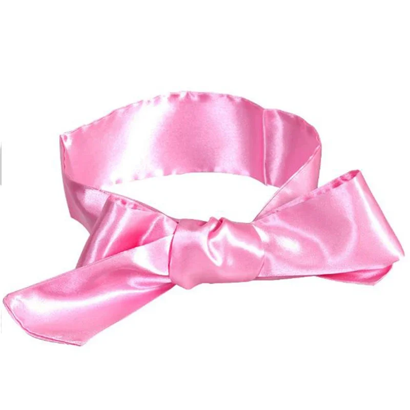 Soft Sleep Eyeshade Satin Ribbon Bandage On Eyes Sex Breathable Cover Eye Patch Belt Blindfold Sexy Exotic Lingerie Accessories