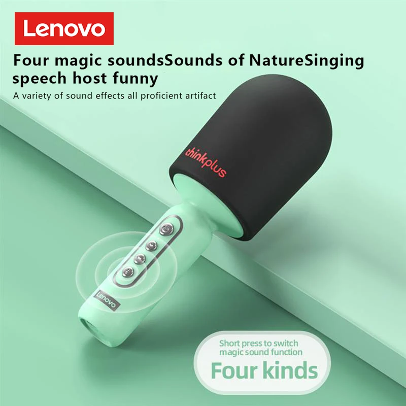 Lenovo M1 micrófono de mano inalámbrico Bluetooth, artefacto de Karaoke de calidad de sonido HIFI, teléfono móvil portátil para el hogar