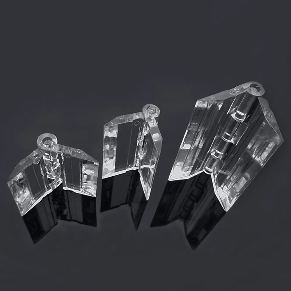 10 قطعة مفصلات متينة شفافة قابلة للطي مفصلات أبواب أكريليك شفافة 270 درجة أثاث قابل للطي صندوق باب خزانة ذاتية الصنع