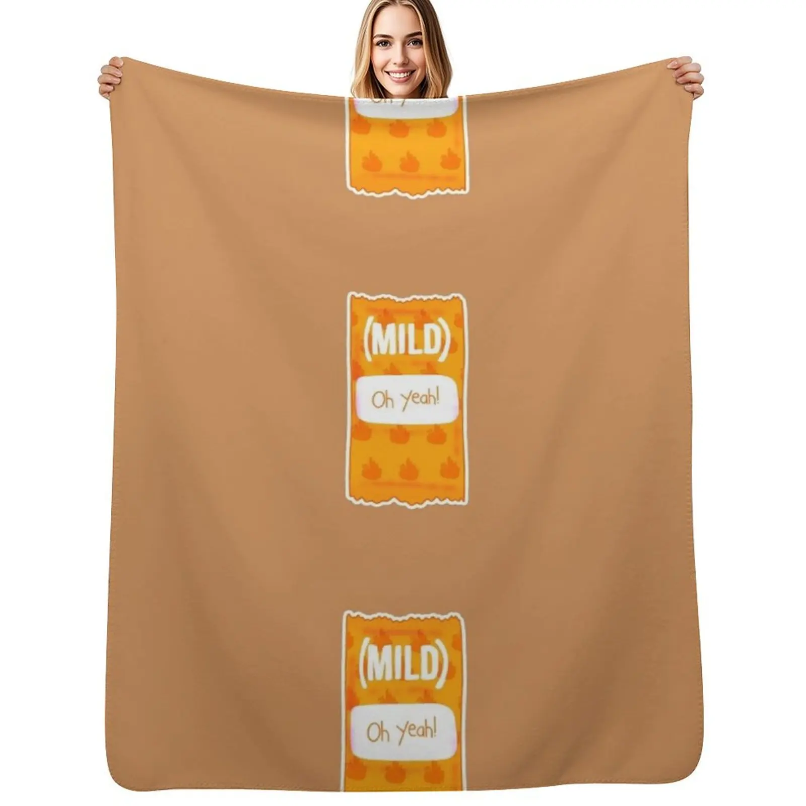Taco Bell Mild Sauce Throw Blanket Warm Flannel Blanket for Couch Chair Bedroom