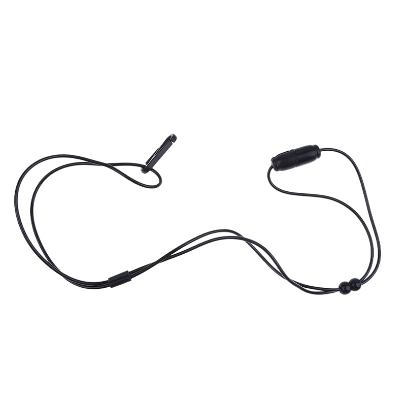PVC Whistle Strap Long Lanyard Key Hanging Rope High Quality Multipurpose Referee Whistle Rope Lanyard Black