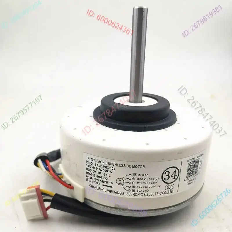 

new for air conditioner motor RD-310-30-8E-2(AL) EAU62983004 4681A20091K SIC-37CVJ-F130-3 EAU62983013 motor good working