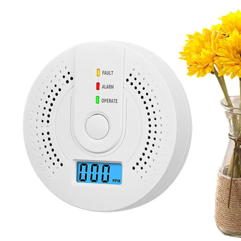 Carbon Monoxide Detector Sound & Light Warning Portable Co Monitor Co Level Monitor Alarm Battery-Operated High Sensitivity