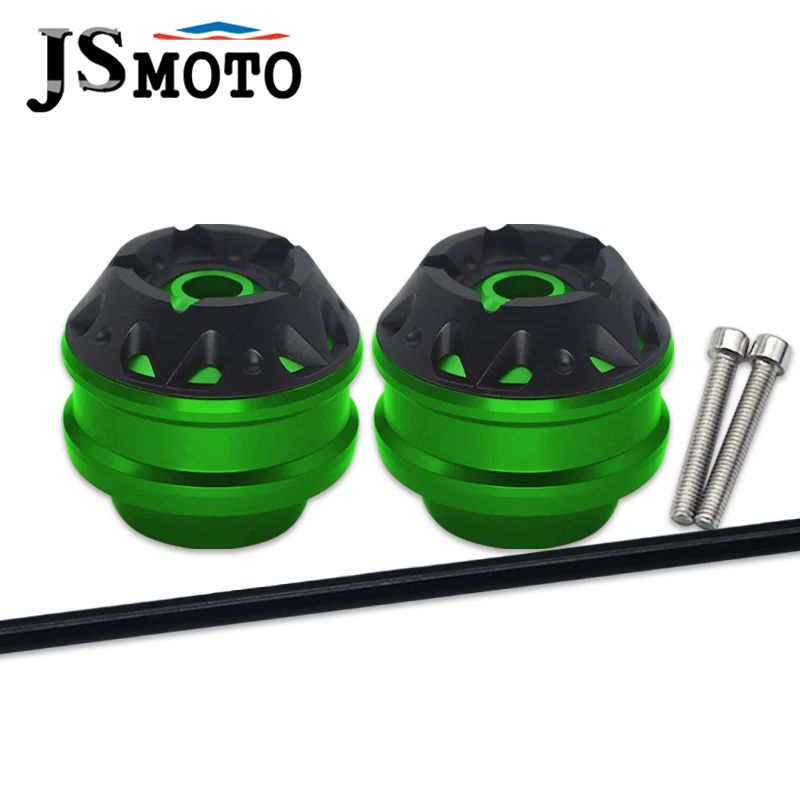 Bantalan tabrakan Slider sepeda motor, kit pelindung garpu Slider depan & belakang untuk NINJA 650 1000 Ninja650 Ninja1000 NINJA1000SX