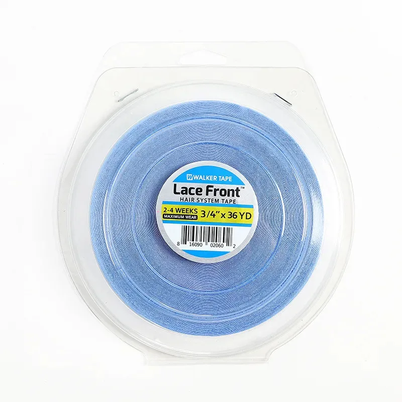 

3/4inch (1.9cm) 36yard Blue Lace Front Wig Tape Walker Double Side Adhesive Hair System Tape Roll for Wig Toupee Hair Extensions