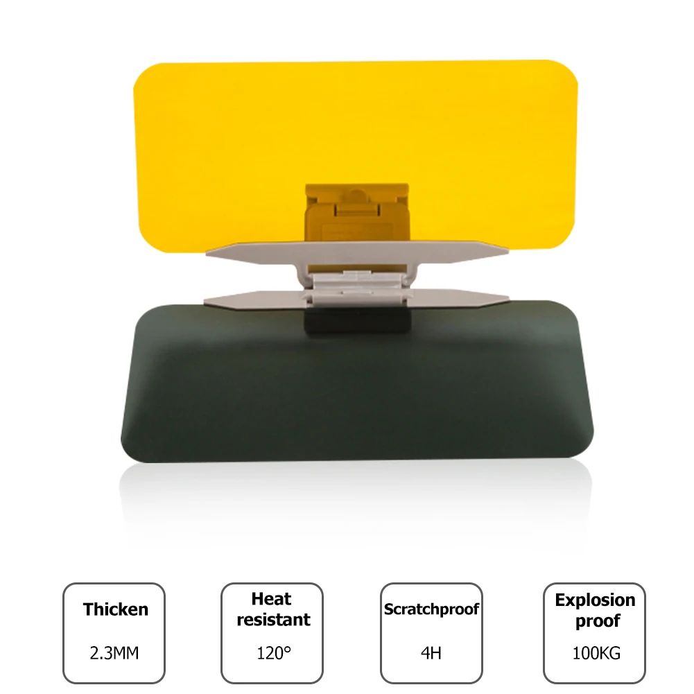 واقي شمس للسيارة HD مضاد لأشعة الشمس نظارة مبهرة ، ليلًا ونهارًا ، رؤية مضادة للوهج ، مرآة قيادة ، طية الأشعة تحت الحمراء رؤية واضحة ، 2 في 1 #5