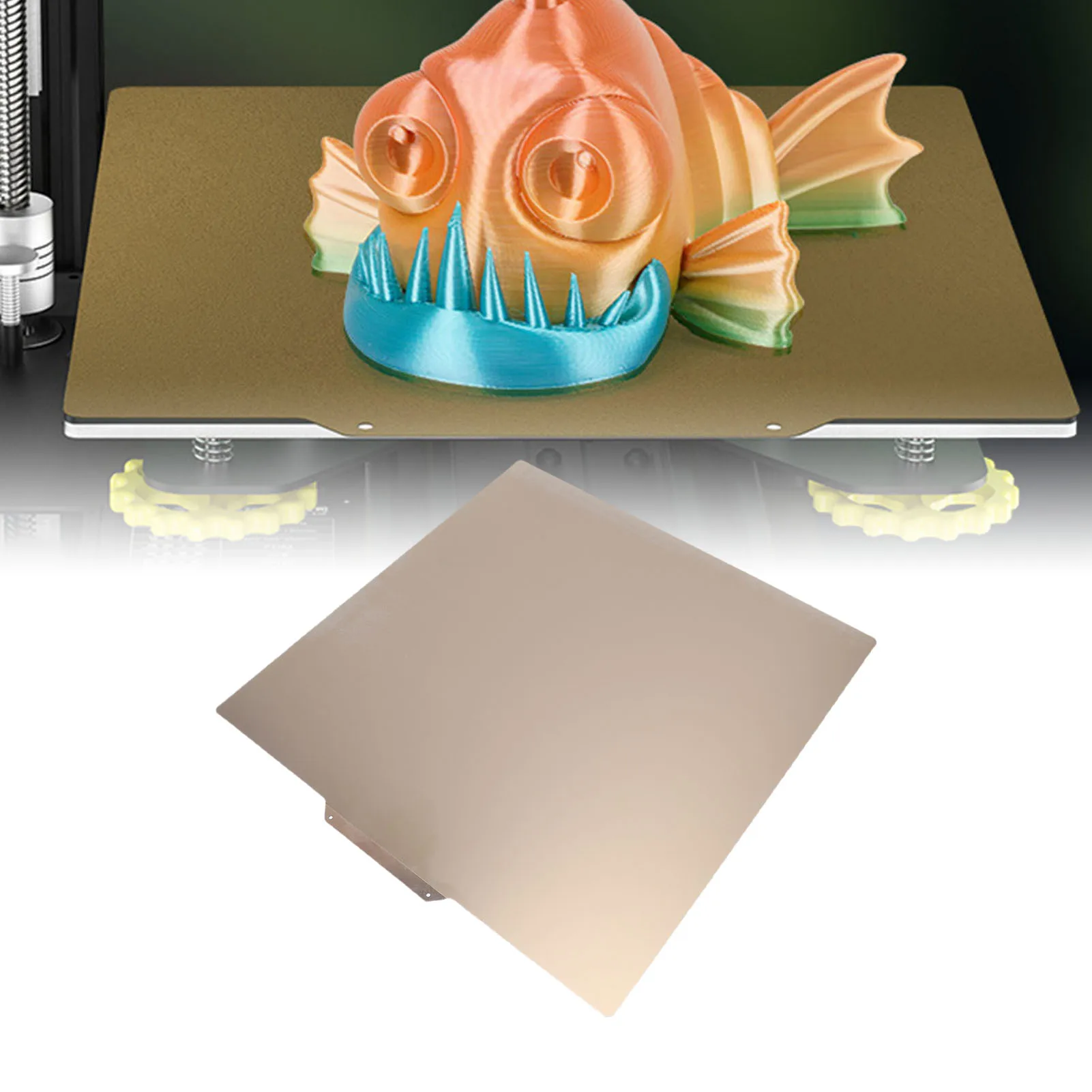 

Build Plate PEI Sheet Fit for Qidi Plus 4 3D Printer Textured Glossy 2 Sided Flexible Print Bed 310x310mm