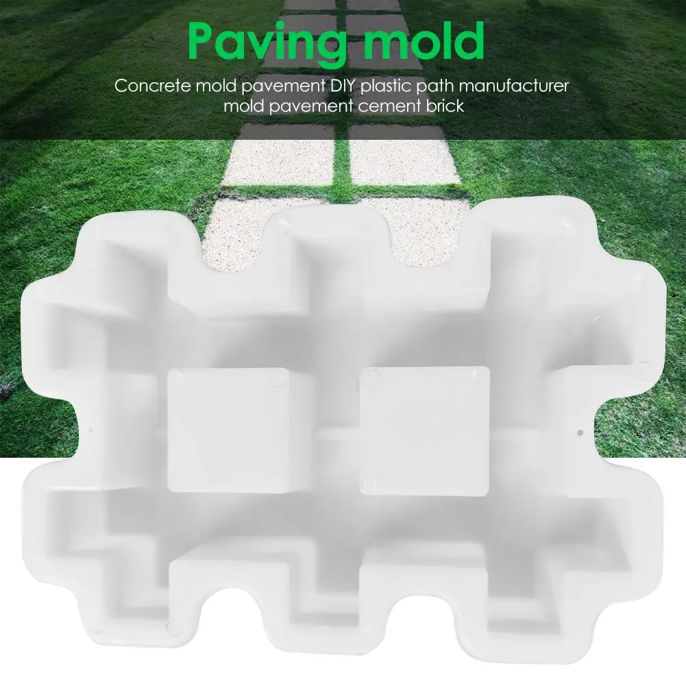 Garden Pavement Mould DIY Path Maker Manually Paving Concrete Cement Brick Mold