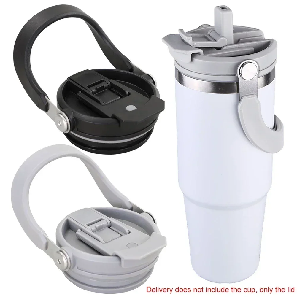 New Reusable Tumbler Cover with Handle Spill Proof Tumbler Flip Straw Lid Splash Resistant for Stanley 30oz Tumbler