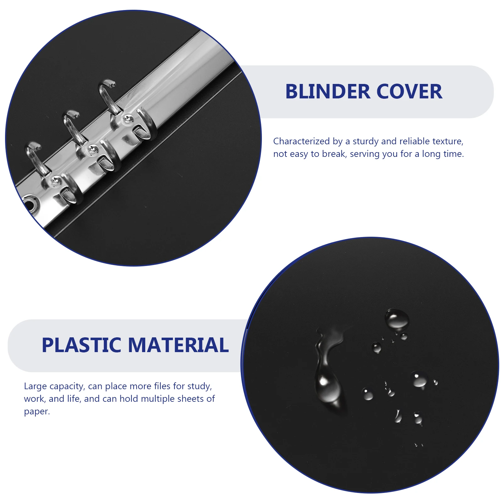 

A4 Folder Shell 6 Holes Transparent Binder Cover Loose Leaf File Notebook Plastic Hand Account Office School Supplies