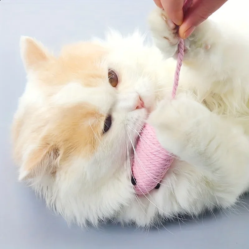 Cat Toys Mouse Shape Cat Chew Toy Interactive Kitten Toy Cotton Rope Hanging Design Cat Supplies  gatos игрушка для кошек