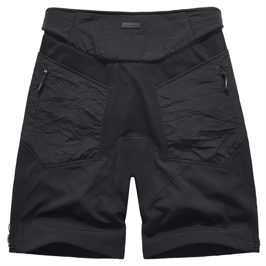Tactical Cargo Shorts Men Streetwear Hip Hop Punk Splicing Knee Length Pants Harajuku Baggy Quick Drying Wide-leg Casual Short