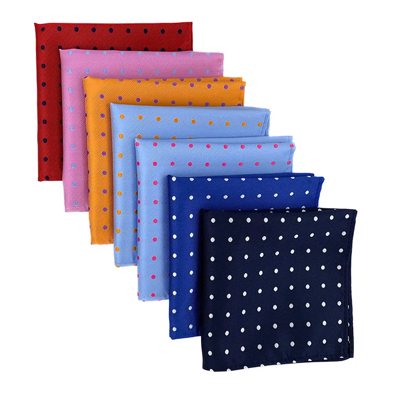 Men's Suit Handkerchief Fashion Polka Dot Square Scarf Hot Selling Product Small Polka Dot Suit Pocket Square