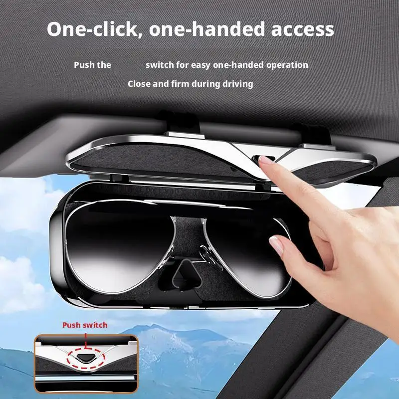 

Car Glasses Storage Box Premium ABS Flocking Portable Parts Multi Functional Protective Glasses Anti-Scratch Sunglasses Hol M9B9