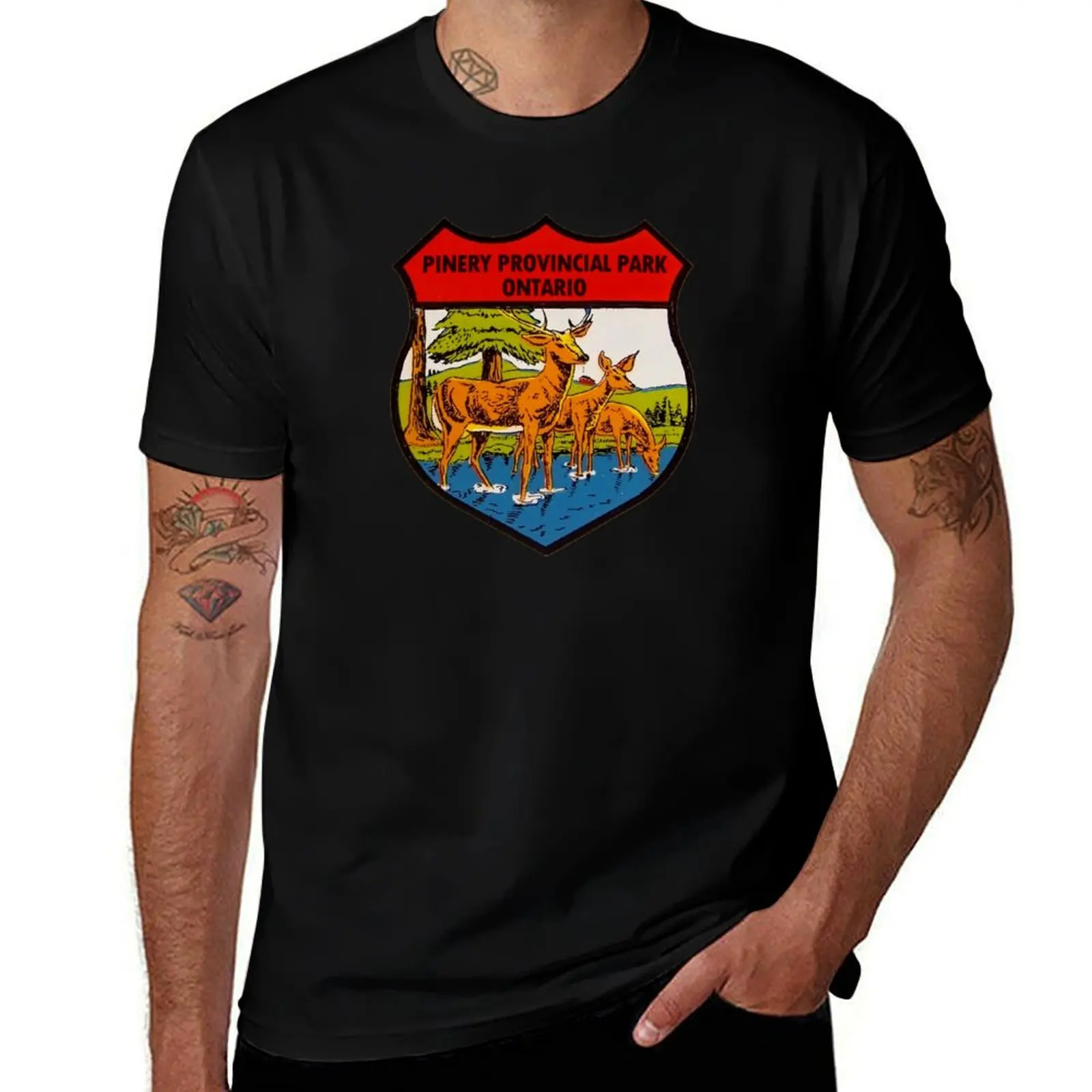 Pinery Provincial Park Ontario Vintage Travel Decal T-Shirt Sports Basic Short Sleeve T-Shirt