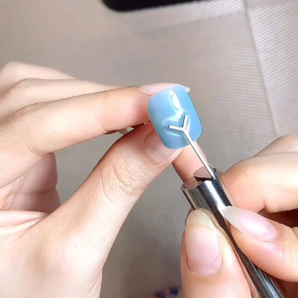 Ímã de unha olho de gato em forma de y, arte de unha, olho de gato 3d, ímã em formato de coração para criar formas de coração em unhas, ferramenta de acessórios de arte de unha