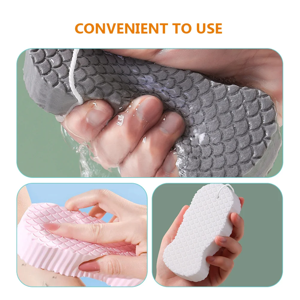 

4pcs Baby Bath Sponge Set Soft Durable Shower Scrubber Kids Gentle Cleansing Portable Bathing Tool Horniness Remover Body Brush