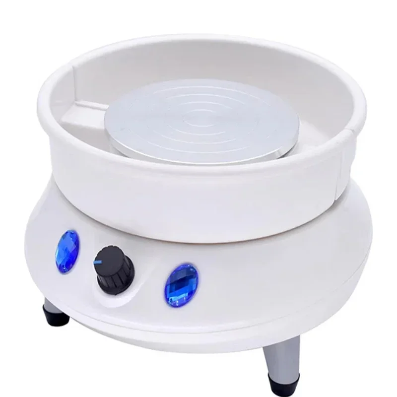 

Children's Throwing Machine Teaching Small Potter's Wheel White Lithium Battery Integrated Mini Shaping Machine