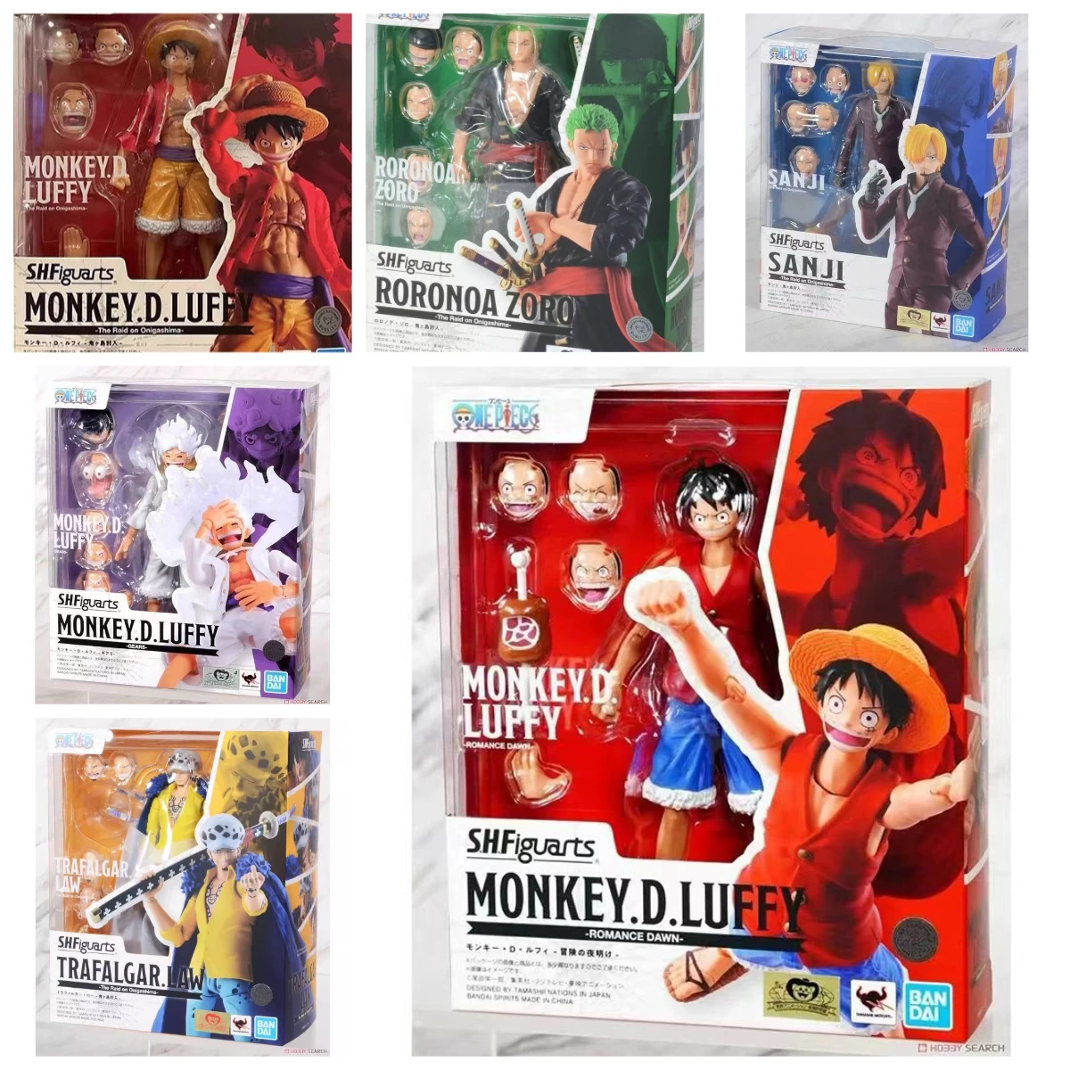 Bandai S.H.Figuarts One Piece Chopper Shanks Ace Sabo Luffy Nika Zoro Sanji Kaido mujer Kiddy Ro figura de acción Anime modelo Juguetes