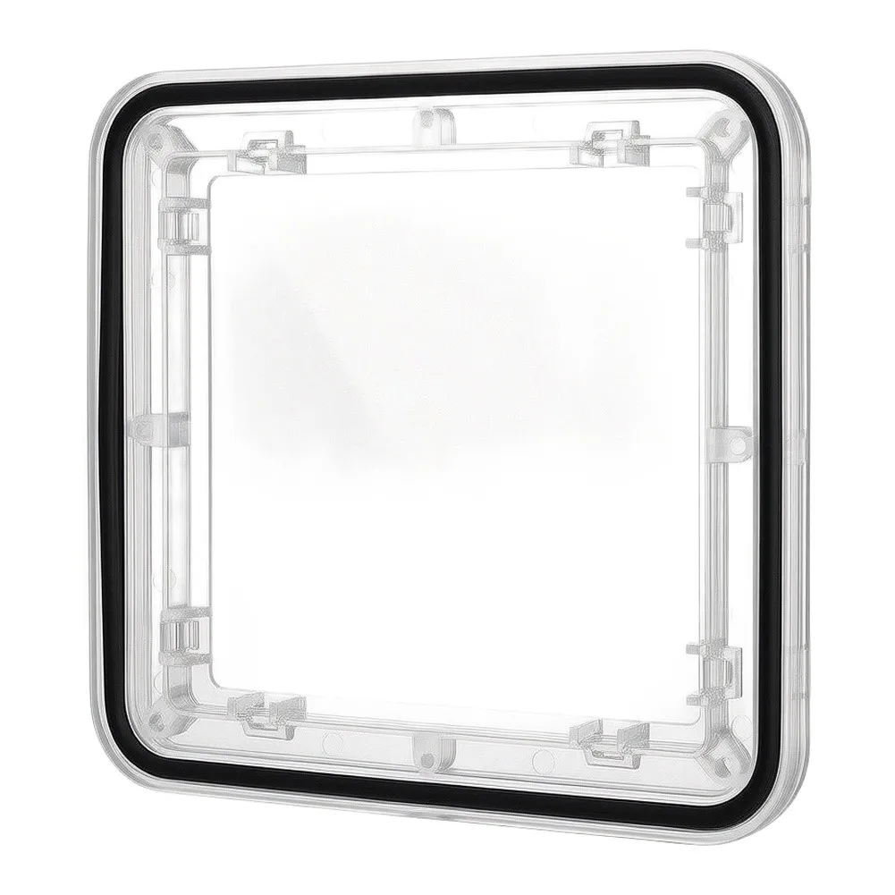 Electrician Shatterproof Panel 11.8*11.8cm Electric Meter Cover Snap-fit Mounting Design Screw Fastening Included
