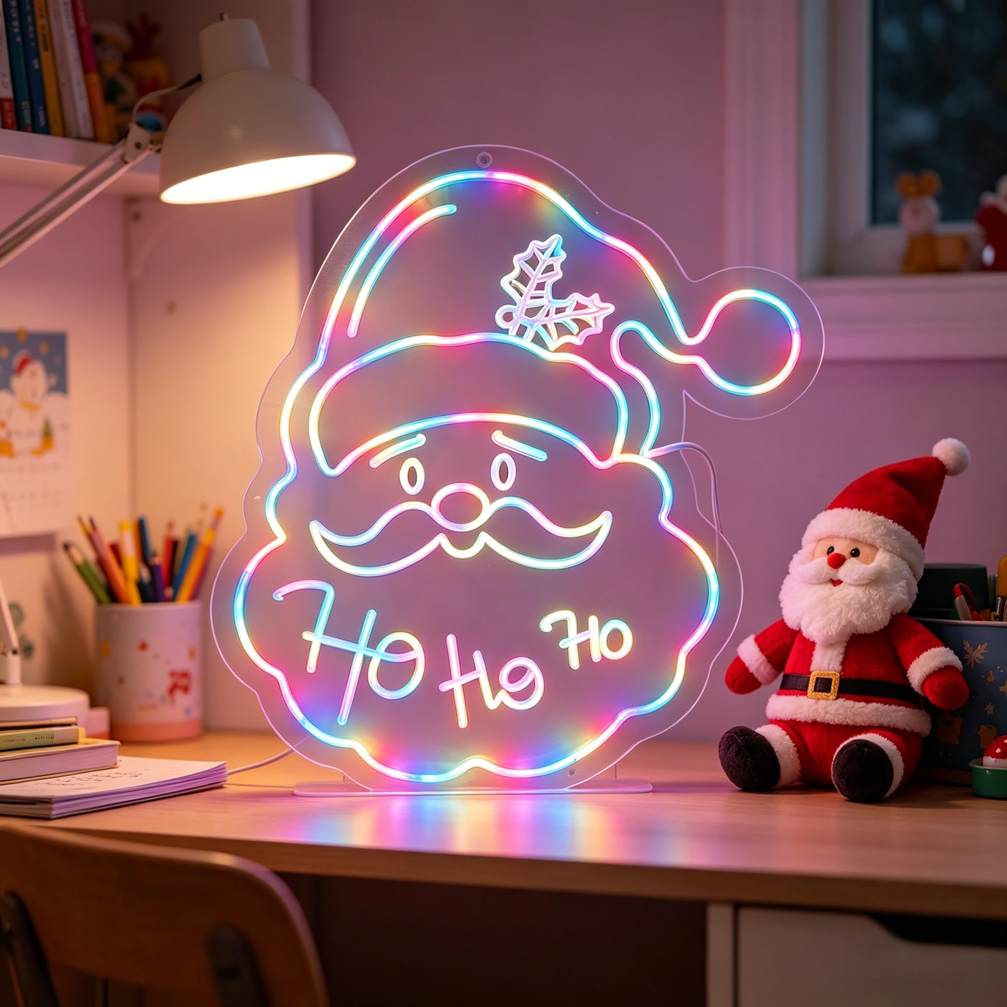 Merry Christmas Neon Sign For Festival Party Bedroom Wall Light Room Decor LED Lighted Sign Neon light Dimmable Decor Lights