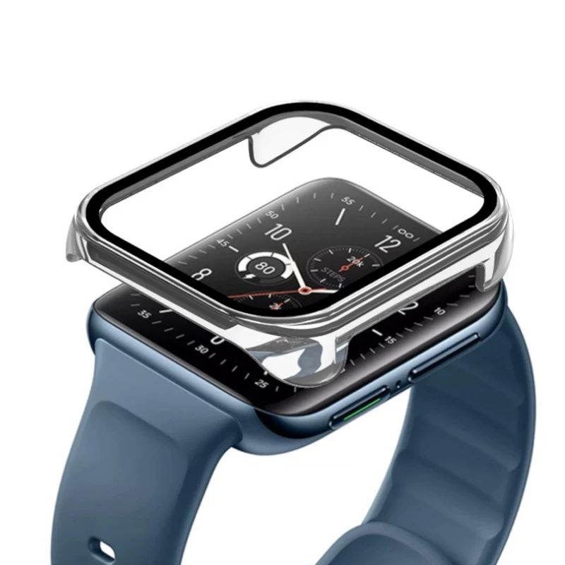 ハードエッジスクリーンガラス保護フィルムケースシェルフレームためoppo watch2 42ミリメートル/46ミリメートルスマート保護バンパーカバー