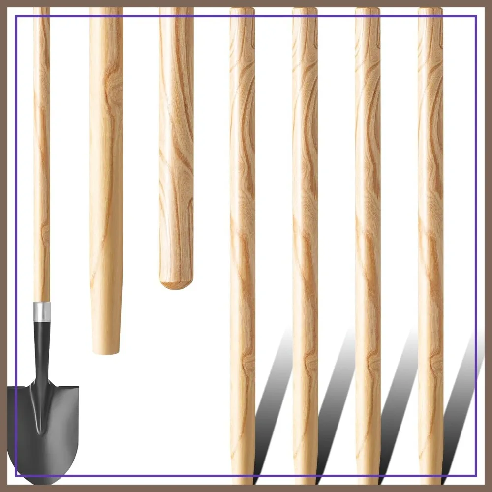 

4 Pack Wooden Shovel Handle Replacement 41" (104cm) for Long D Handle Shovels, 1-1/2" Diameter Garden Tool