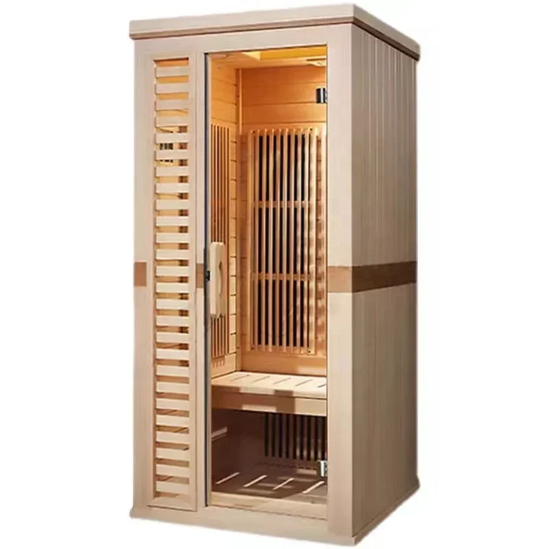 Customized 1-2 Person Far Infrared Sauna Room With Smart Control Panel Traditional Indoor Wooden Sauna Hammam