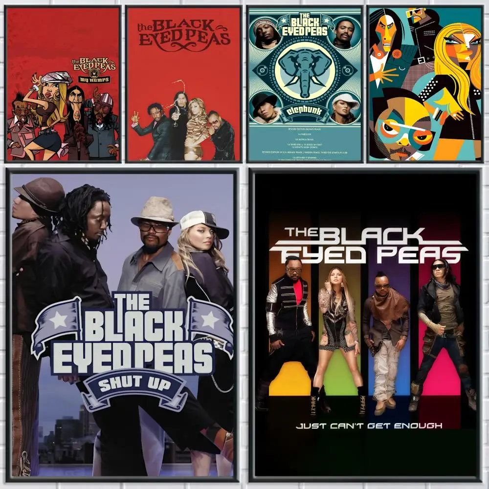 

Cool Band B-black Eyed Peas Poster Trendy Wall Art Good Sticker Printed on PP Paper for Living Room Office Bar Decoration
