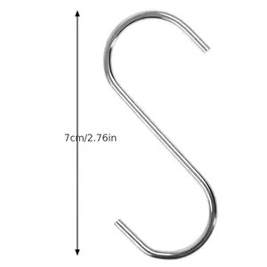 Paslanmaz çelik S Şekilli Kanca, Çok Fonksiyonlu Metal asma kancaları, banyo, mutfak, giysi, 10 adet Damperin 6 büyük satışı, klasik durumu 2
