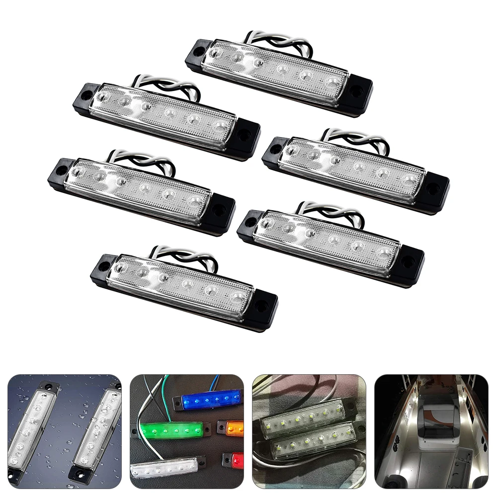 

6Pcs Marine Boat Lights Low Power Consumption Waterproof LED Deck Lights Boat Decoration Light Utility Strip Light