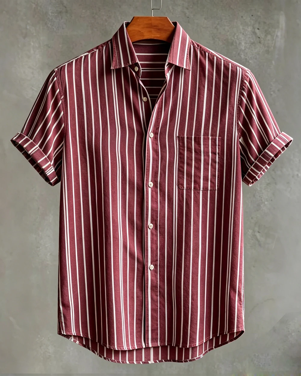 

Men Summer Fashion Simple Short Sleeve Linen Shirt Beige Red Stripe 3D Printed Shirt Hawaii Beach Vacation Casual Business Wear